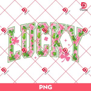Lucky Pink Shamrock PNG, Lucky St Patrick's Day PNG