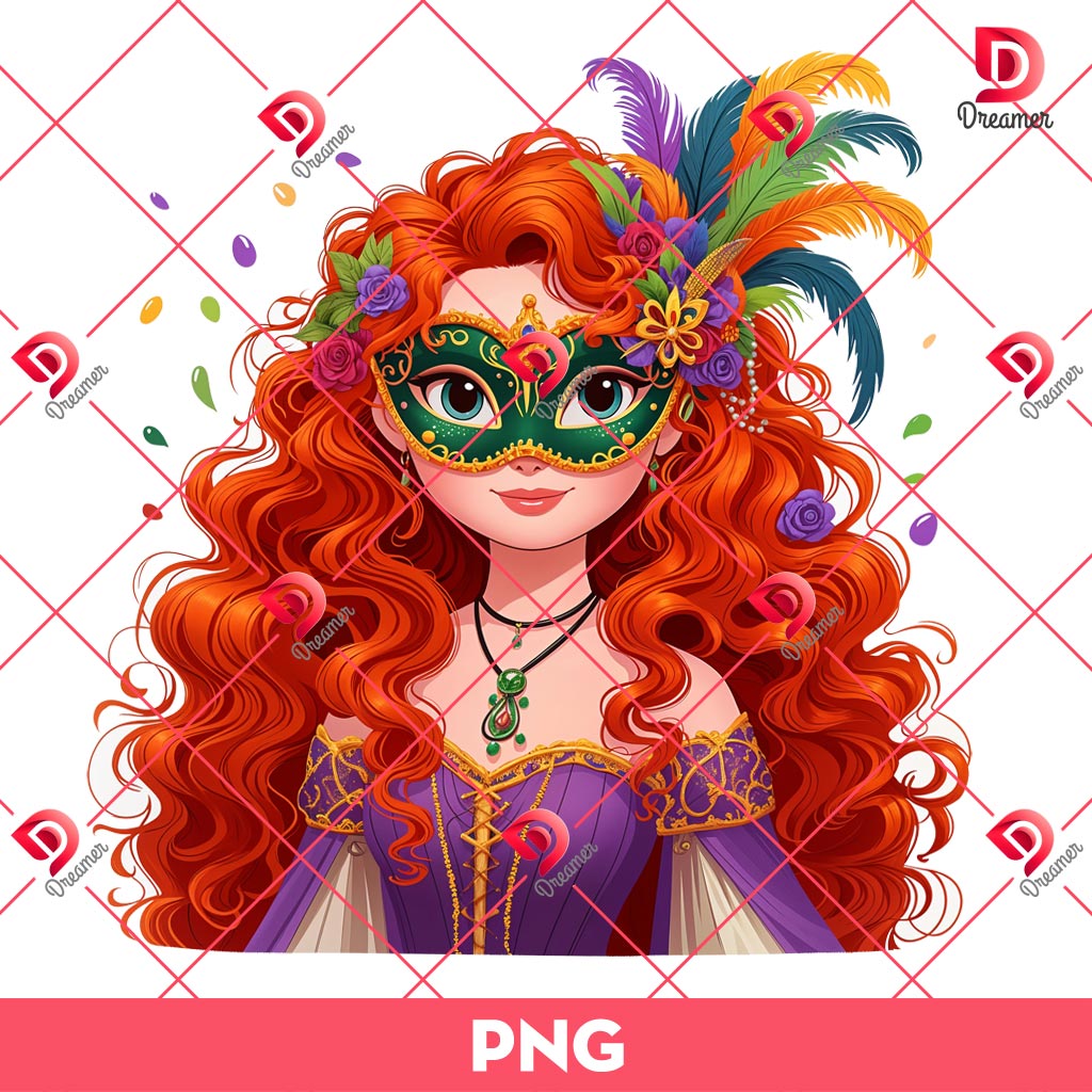 Merida Princess Mardi Gras PNG, Mardi Gras Festival Disney Princess Merida PNG 1 Merida Princess Mardi Gras PNG, Mardi Gras Festival Disney Princess Merida PNG
