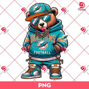 Bundle Miami Dolphins PNG Design, NFL DolphinsFootball PNG Bundle, Bundle NFL Team 37 Miami Dolphins Football Teddy Bear PNG, NFL Teddy Bear Cartoon Dolphins PNG