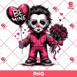 Michael Myers Be Mine Valentine PNG, Horror Killers Michael Myers Valentines Day PNG