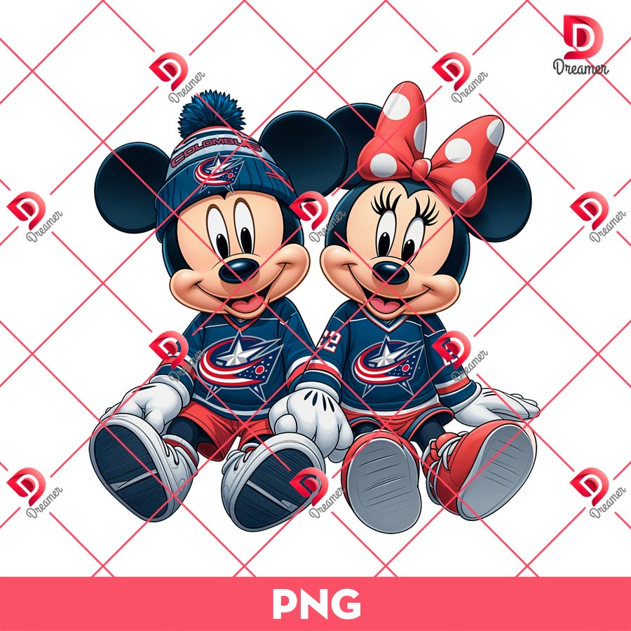 Mickey And Minnie Colombus Blue Jackets Hockey PNG, Disney Mickey Minnie Blue Jackets NHL Sport PNG 1 Mickey And Minnie Colombus Blue Jackets Hockey PNG, Disney Mickey Minnie Blue Jackets NHL Sport PNG