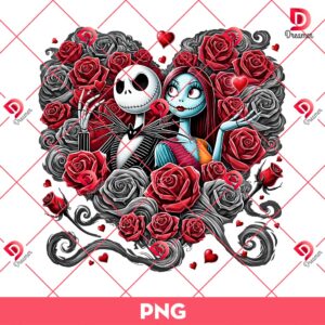 Nightmare Couple Valentines Day PNG, Jack And Sally Nightmare Valentine PNG