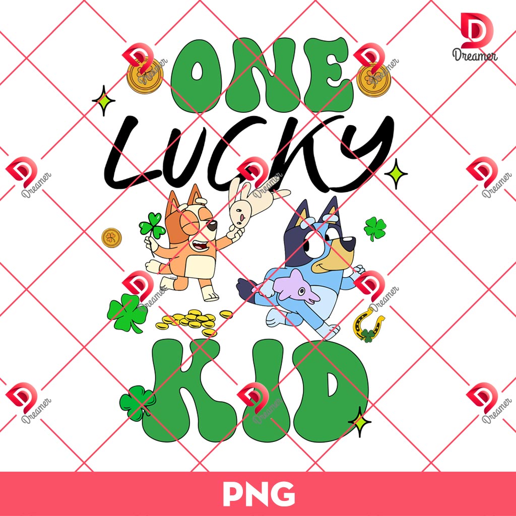 One Lucky Kid Bingo Bluey St Patrick PNG, Saint Patricks Day Bluey PNG 2 One Lucky Kid Bingo Bluey St Patrick PNG, Saint Patricks Day Bluey PNG