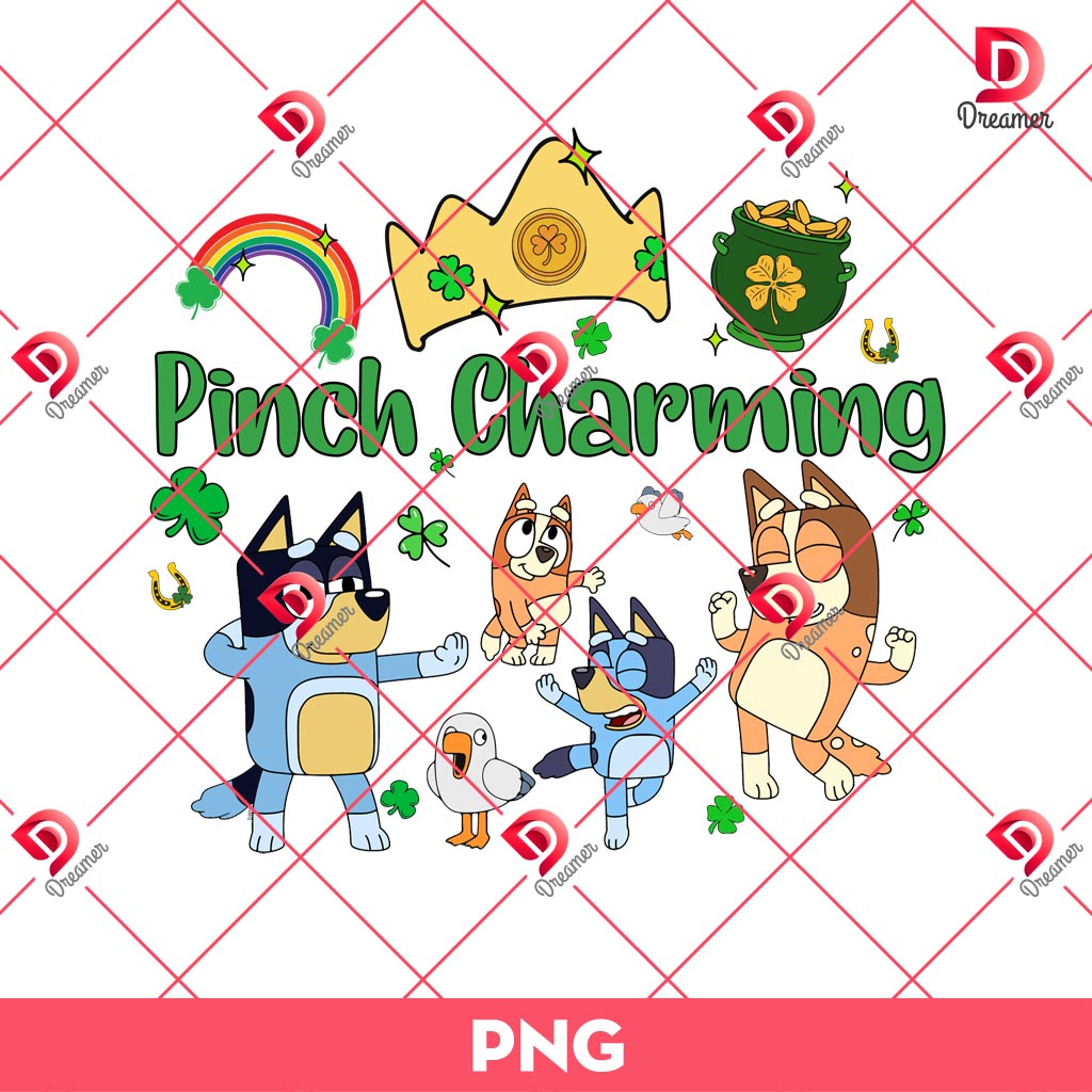 Pinch Charming Bluey Friends PNG, St Patricks Day Bluey Friends PNG, Bluey Family St Patricks PNG 1 Pinch Charming Bluey Friends PNG, St Patricks Day Bluey Friends PNG, Bluey Family St Patricks PNG