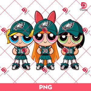 Bundle Philadelphia Eagles PNG Design, NFL Eagles Football Characters PNG Bundle 174 PowerPuff Girls Eagles Football PNG, Philadelphia Eagles Cartoon Characters PNG