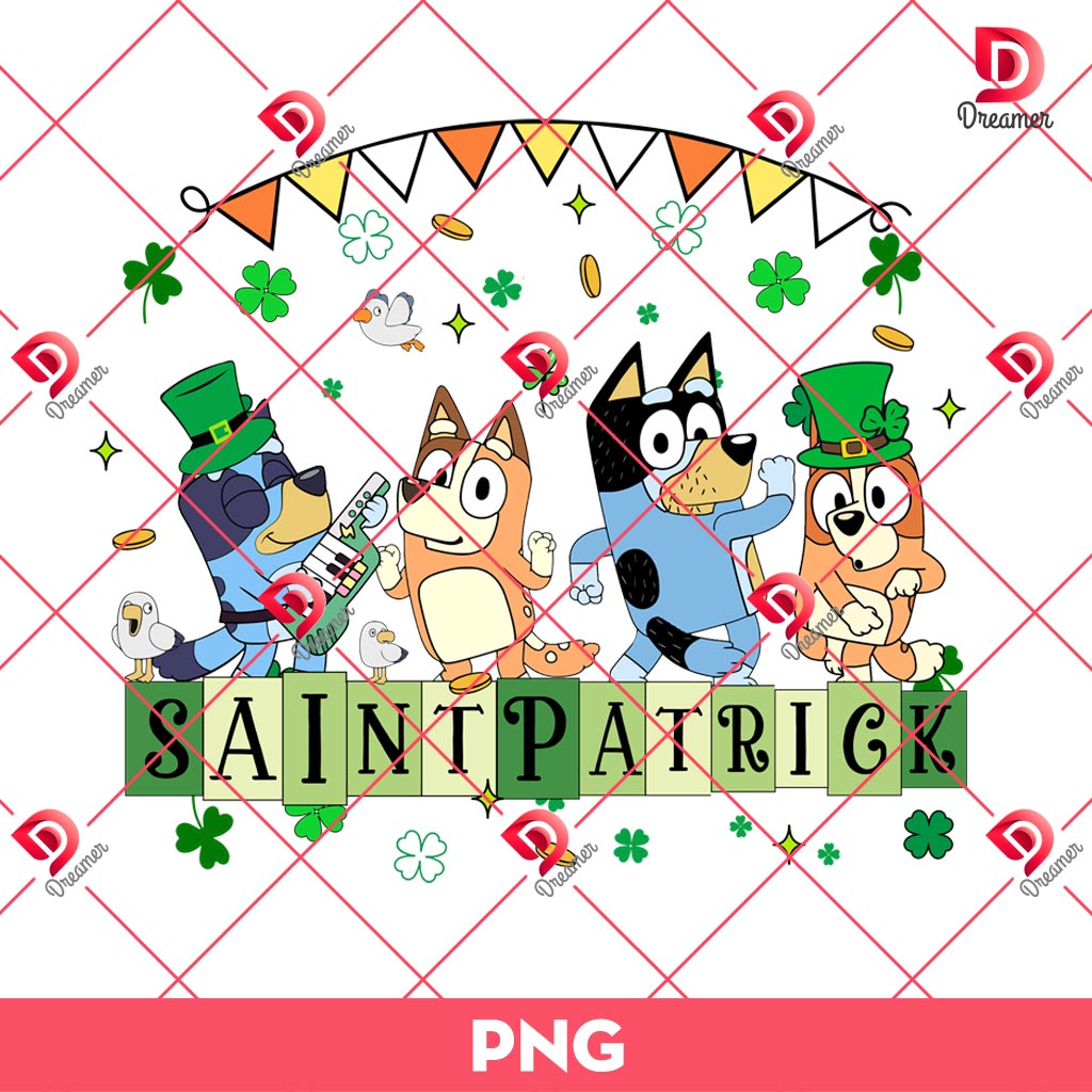 Saint Patrick Bluey Friends PNG, Bluey Bingo Happy St Patricks Day PNG 2 Saint Patrick Bluey Friends PNG, Bluey Bingo Happy St Patricks Day PNG
