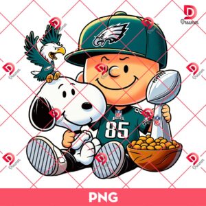 Snoopy And Charlie Brown Eagles Super Bowl LIX PNG, Peanuts Bird Gang Ealges PNG, Eagles Champions 2025 PNG