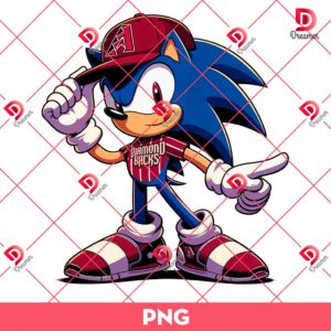 Sonic Arizona Diamondbacks Baseball PNG, MLB Sport Sonic Diamondbacks PNG