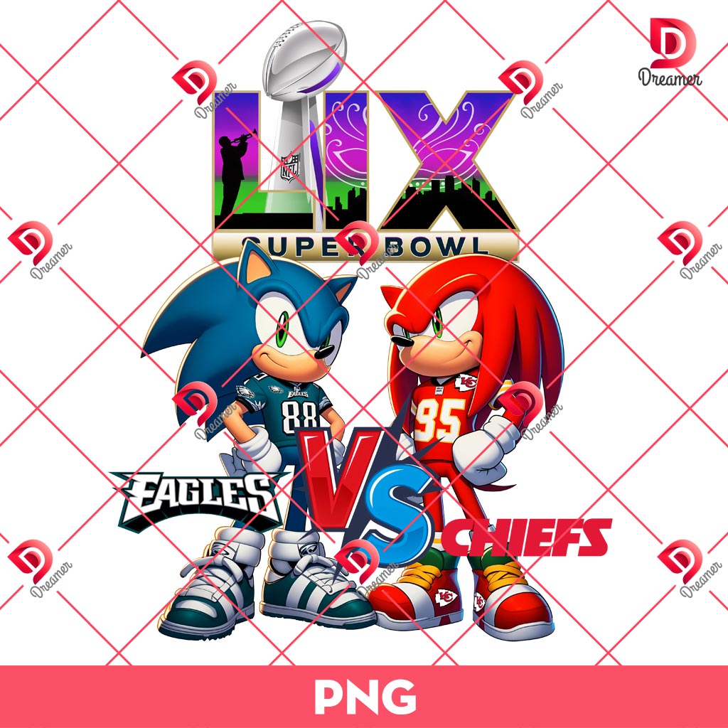Bundle Philadelphia Eagles PNG Design, NFL Eagles Football Characters PNG Bundle 22 Sonic Eagles Vs Knuckles Chiefs PNG, Philadelphia Eagles Vs Kansas City Chiefs PNG, Super Bowl LIX Champions 2025 PNG