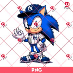 Sonic New York Yankees Baseball PNG, MLB Sport Sonic Yankees PNG
