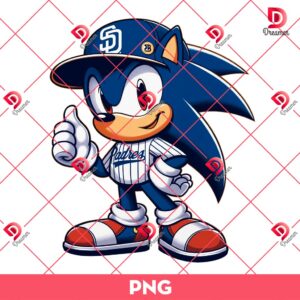 Sonic San Diego Padres Baseball PNG, MLB Sport Sonic Padres PNG