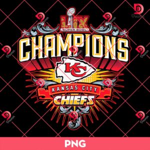 Super Bowl LIX 2025 Logo PNG, Kansas City Chiefs Champions 2025 PNG