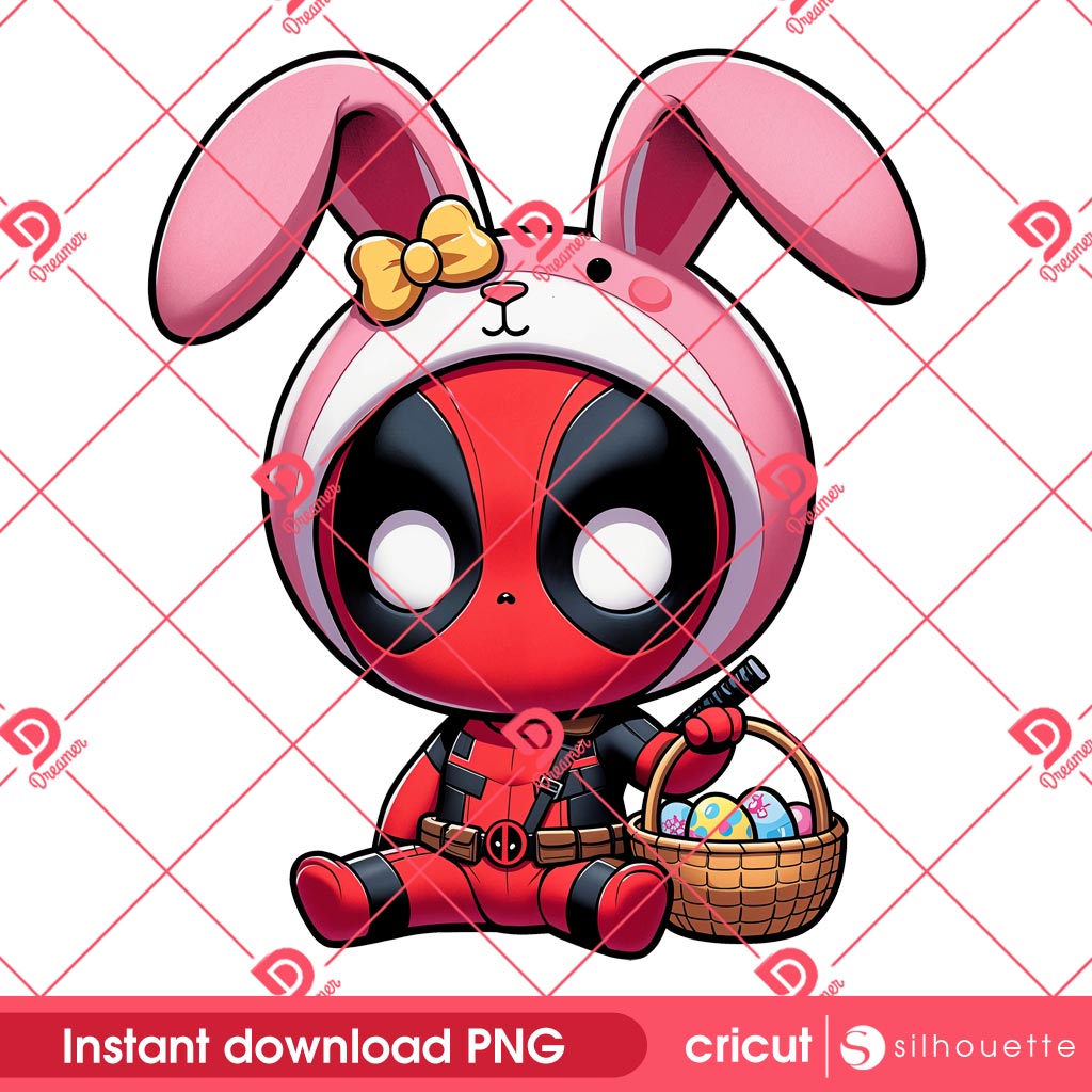 Baby Deadpool Bunny Easter PNG, Happy Easter Day Superhero Deadpool PNG 1 Baby Deadpool Bunny Easter PNG, Happy Easter Day Superhero Deadpool PNG