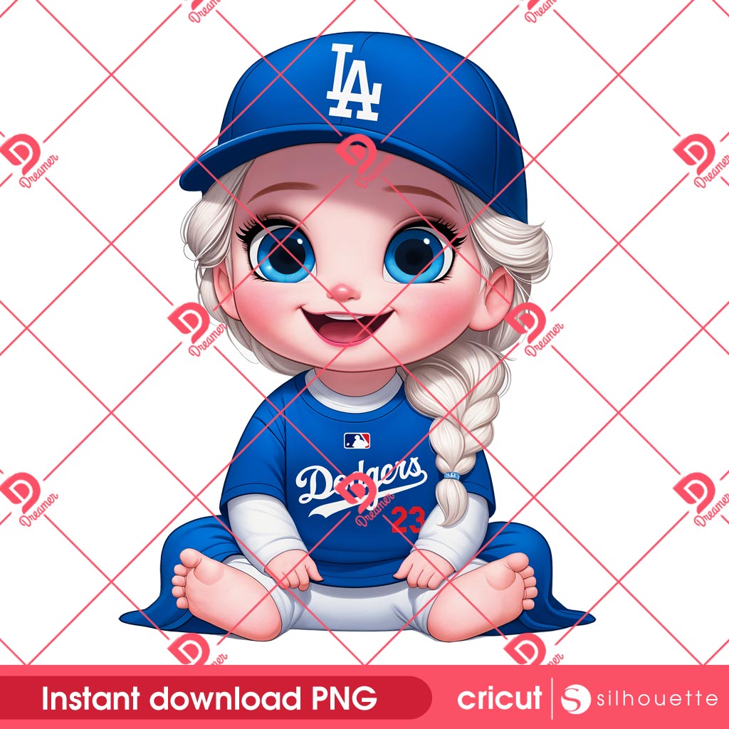 Baby Elsa Wearing Dodgers Outfits PNG, Los Angeles Dodgers Disney Frozen Princess PNG 1 Baby Elsa Wearing Dodgers Outfits PNG, Los Angeles Dodgers Disney Frozen Princess PNG