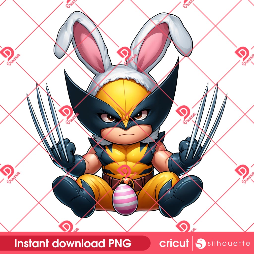Baby Wolverine Bunny Easter PNG, Happy Easter Day Superhero Wolverine PNG 1 Baby Wolverine Bunny Easter PNG, Happy Easter Day Superhero Wolverine PNG