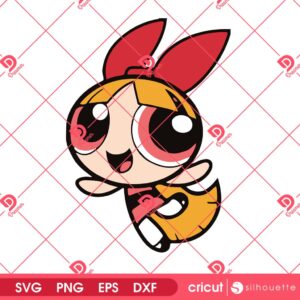 Blossom SVG PNG EPS DXF Digital Design, PowerPuff Girl Blossom SVG PNG