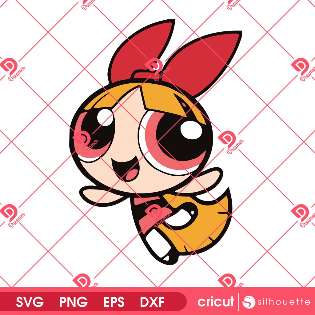 Blossom SVG PNG EPS DXF Digital Design, PowerPuff Girl Blossom SVG PNG 1 Blossom SVG PNG EPS DXF Digital Design, PowerPuff Girl Blossom SVG PNG