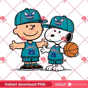 Charlotte Hornets Charlie Brown And Snoopy PNG, NBA Charlotte Hornets Peanuts Basketball PNG