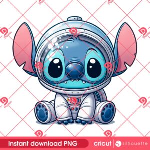 Cute Stitch Astronaut PNG, Disney Character PNG, Lilo Stitch PNG