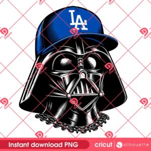 Darth Vader LA Dodgers Baseball PNG, MLB Star Wars Darth Vader Dodgers PNG