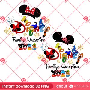 Disney Family Trip 2025 Mickey Minnie PNG, Disney Mickey Minnie Friends Family Vacation 2025 PNG
