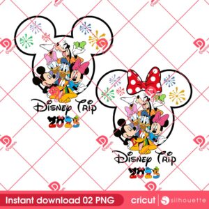 Disney Trip 2025 Mickey And Minnie PNG, Family Disney Trip 2025 PNG, Mickey Minnie Mouse 2025 PNG
