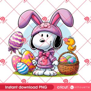 Easter Bunny Snoopy PNG, Peanuts Cartoon Snoopy Easter Eggs PNG