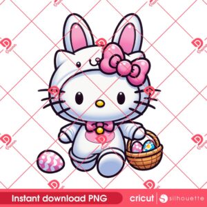 Hello Kitty Bunny PNG, Hello Kitty Easters PNG, Happy Easter Day PNG