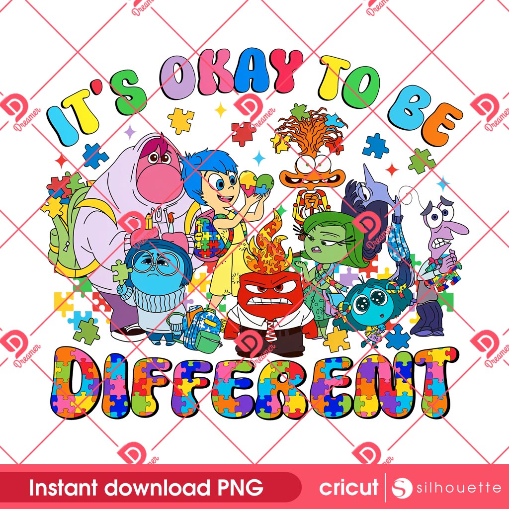Inside Out Autism PNG, Autism Cartoon Emotions Friends PNG, It’s Okay To Be Different PNG 1 Inside Out Autism PNG, Autism Cartoon Emotions Friends PNG, It’s Okay To Be Different PNG