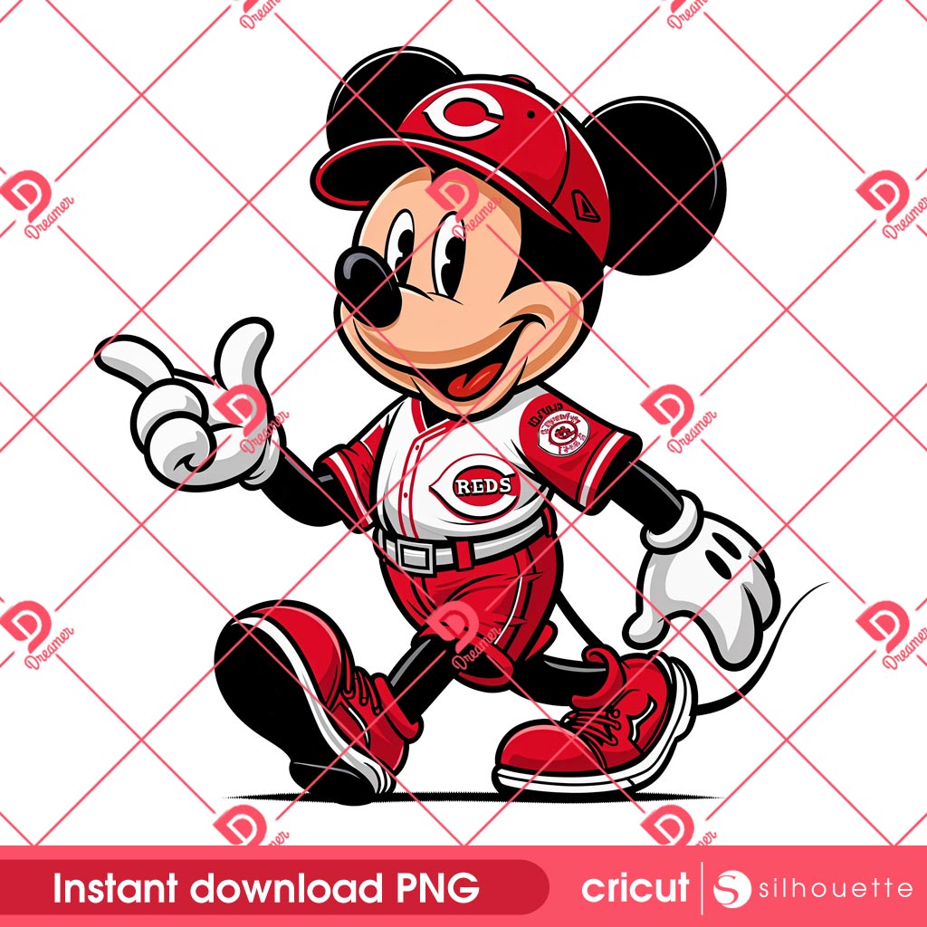 Mickey Mouse Cincinnati Reds Player PNG, Disney Mickey MLB Baseball Reds PNG 1 Mickey Mouse Cincinnati Reds Player PNG, Disney Mickey MLB Baseball Reds PNG