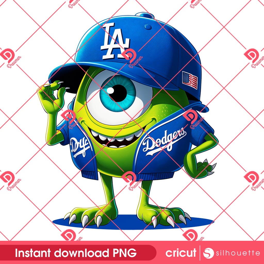 Mike Wazowski Los Angeles Dodgers PNG, Mike Wazowski MLB Baseball Dodgers PNG 1 Mike Wazowski Los Angeles Dodgers PNG, Mike Wazowski MLB Baseball Dodgers PNG