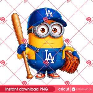 Minion LA Dodgers PNG, Minion Baseball MLB Los Angeles Dodgers PNG