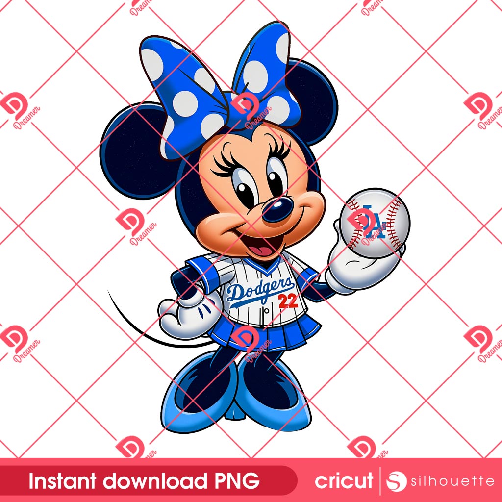 Minnie Dodgers PNG, LA Dodgers Baseball Disney Minnie Mouse PNG 1 Minnie Dodgers PNG, LA Dodgers Baseball Disney Minnie Mouse PNG