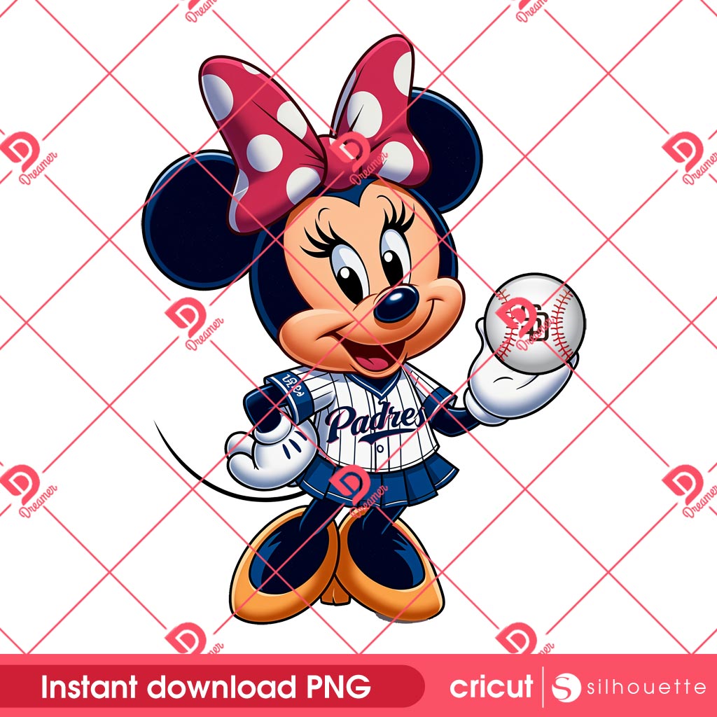 Minnie Mouse SD Padres PNG, Baseball Disney Minnie San Diego Padres PNG 2 Minnie Mouse SD Padres PNG, Baseball Disney Minnie San Diego Padres PNG