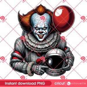 Pennywise Astronaut PNG, Horror Killer Astronaut PNG, Horror Movie Character In Space PNG