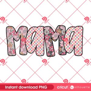 Preppy Mama PNG, Cute Mama PNG, Floral Mama PNG