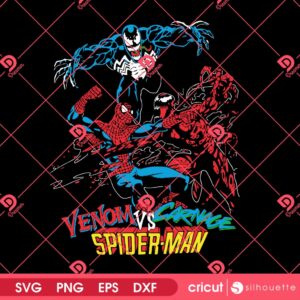 Retro Clash Venom Carnage Spiderman SVG PNG, Venom VS Carnage Spiderman SVG PNG