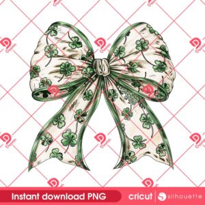 Retro Coquette St Patrick's Day PNG, Coquette St Patty's Day Lucky Shamrock PNG