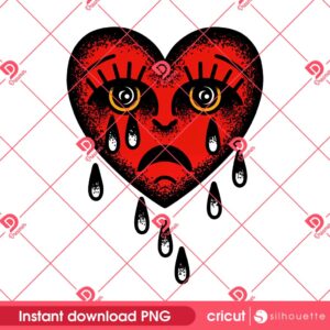 Sad Heart Tattoo PNG