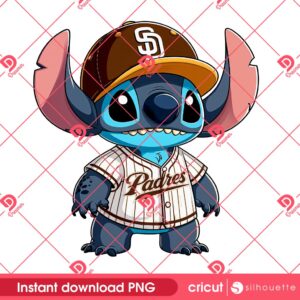 San Diego Padres Stitch Baseball PNG, MLB Stitch SD Padres PNG
