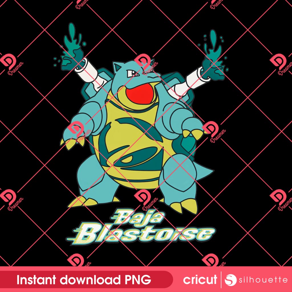 Blastoise Baja Turtle Vibrant Pokemon PNG 2 Blastoise Baja Turtle Vibrant Pokemon PNG