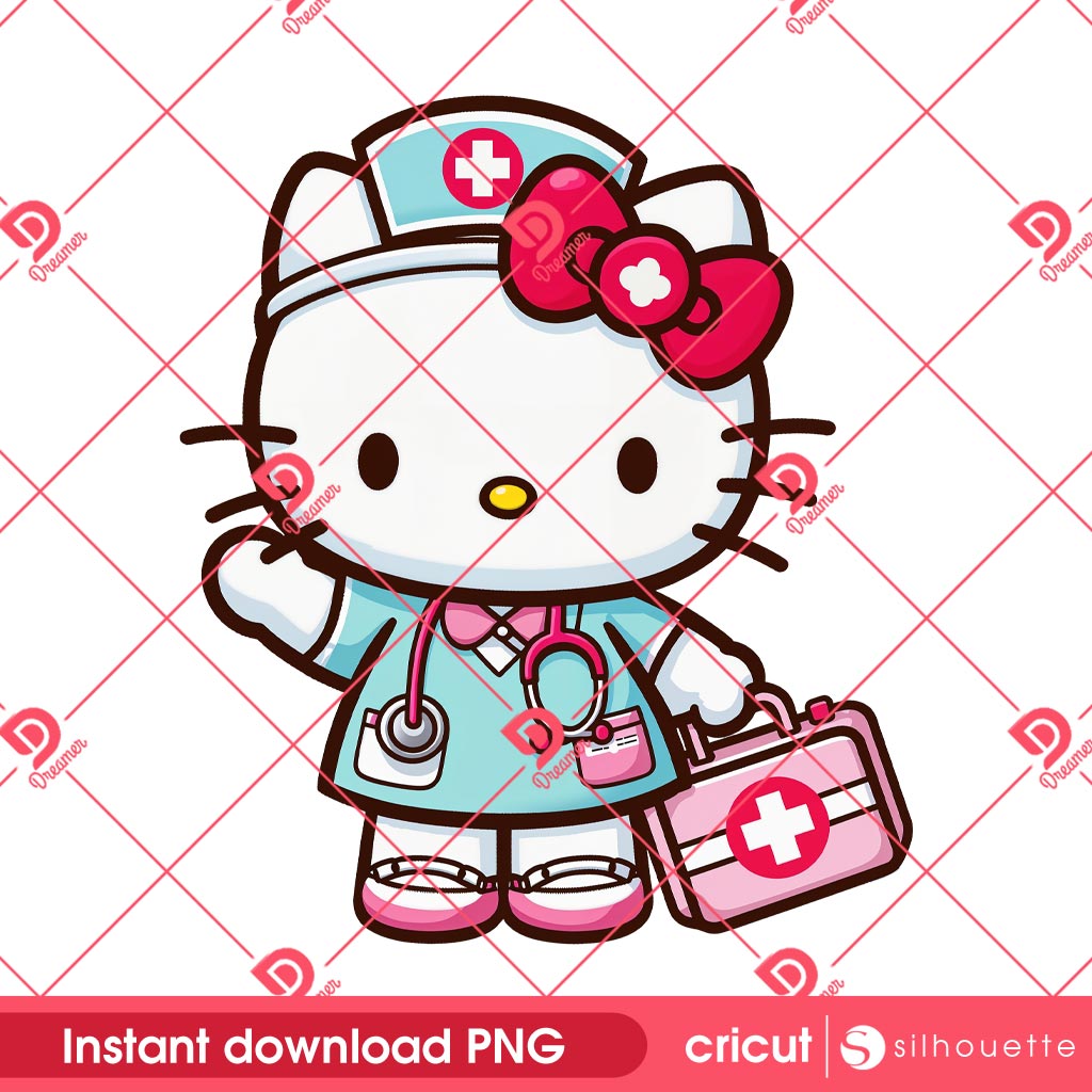 Cartoon Hello Kitty Nurse PNG, Hello Kitty In Hospital PNG, Cute Nurse Kitty PNG 1 Cartoon Hello Kitty Nurse PNG, Hello Kitty In Hospital PNG, Cute Nurse Kitty PNG