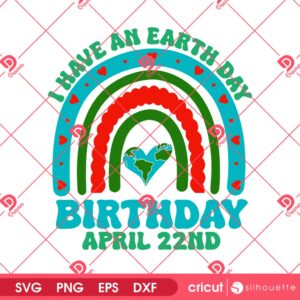 Celebrate Earth Day With My April 22nd Birthday SVG PNG