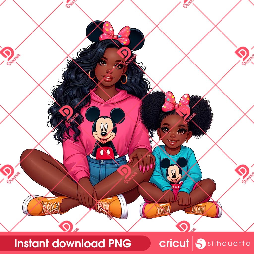 Disney Black Mom And Daughter PNG, Happy Mothers Day PNG 1 Disney Black Mom And Daughter PNG, Happy Mothers Day PNG