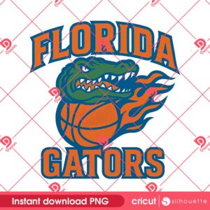 Florida Gators Basketball PNG, Final Four 2025 PNG, Retro Gator Head Design PNG