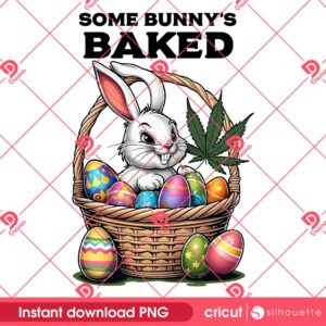 Funny 420 Easter Bunny Smoking Joint PNG, Stoner Weed Holiday PNG, Cannabis Eggs High Bunny Spring PNG