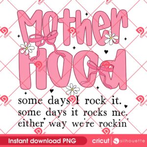 Funny Mom Sarcastic Mama PNG, Motherhood Coquette Bow Checker PNG, Retro Mother Hood PNG