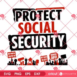 Hands Off Social Security Cowgirl Protect SVG PNG