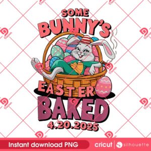 Happy 420 Easter Smoking Easter Bunny PNG, Some Bunny Baked PNG, Rabbit Cannabis 420 PNG Design
