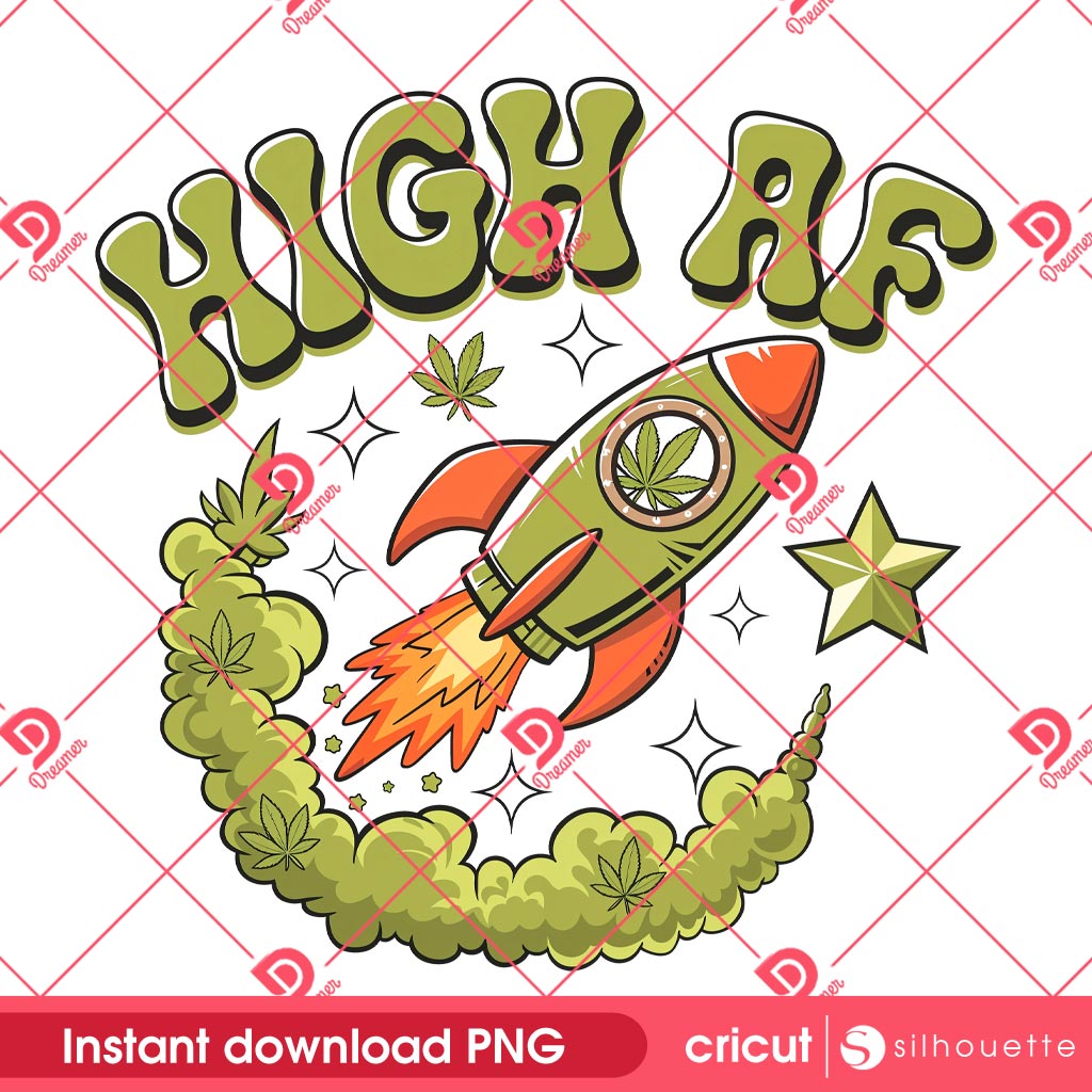 High AF PNG Design, Rocket Weed Design PNG, Cannabis Weed 420 PNG Design 1 High AF PNG Design, Rocket Weed Design PNG, Cannabis Weed 420 PNG Design